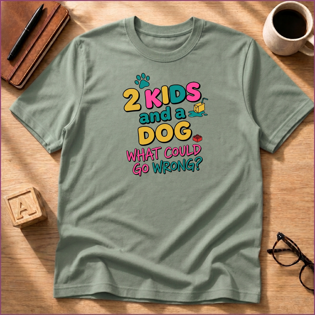 Two Kids and A Dog T-Shirt