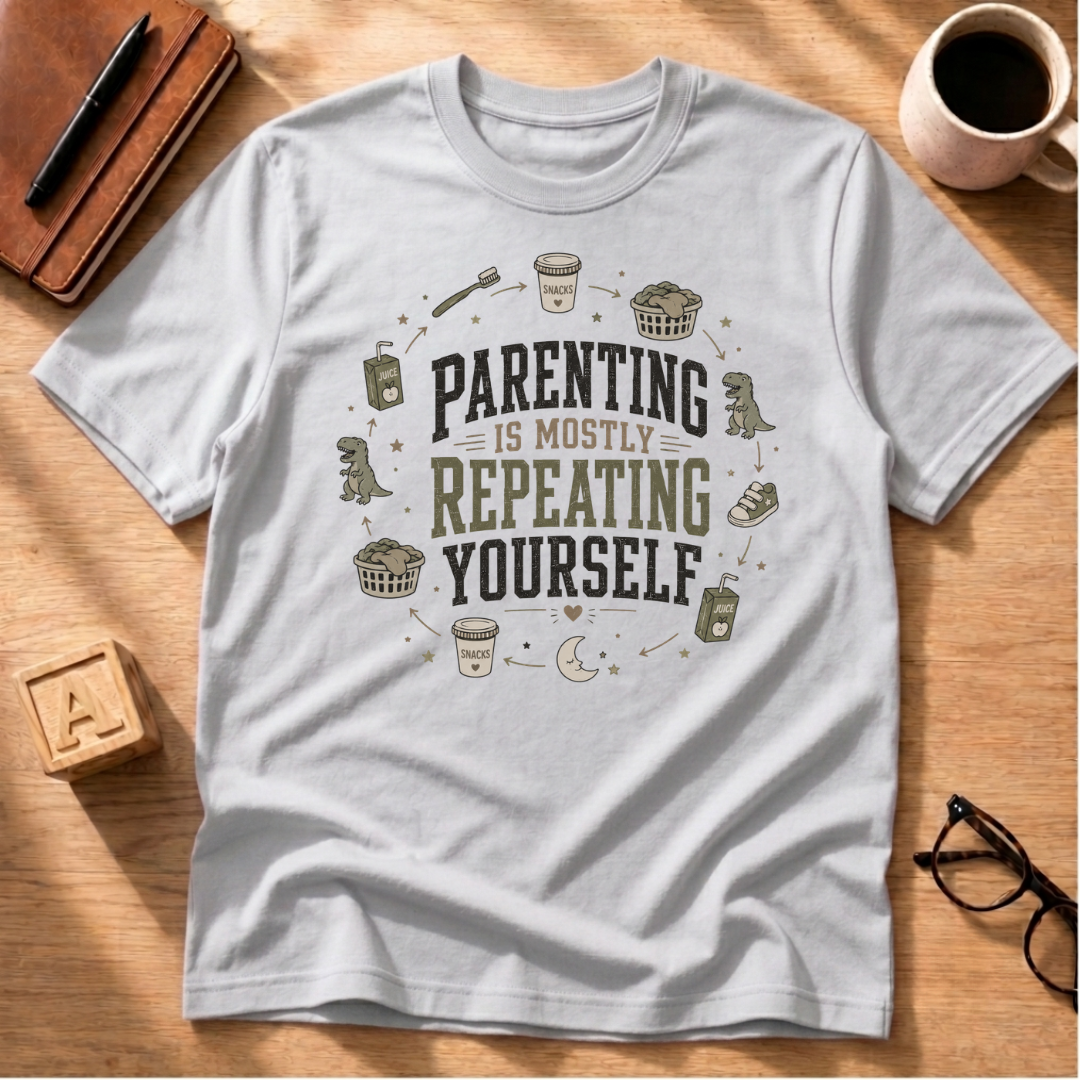 Parenting Is Mostly Repeating Yourself T-Shirt