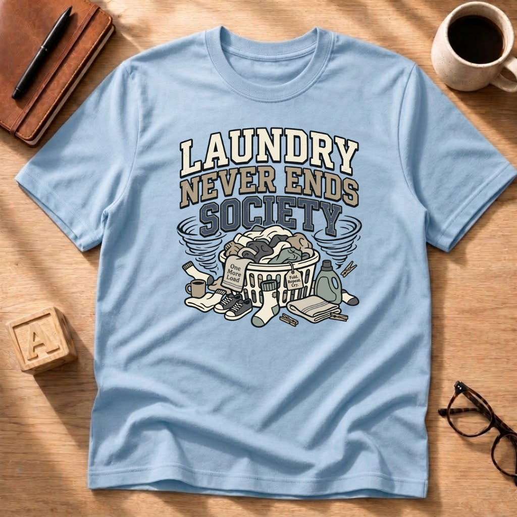 Laundry Never Ends Society T-Shirt
