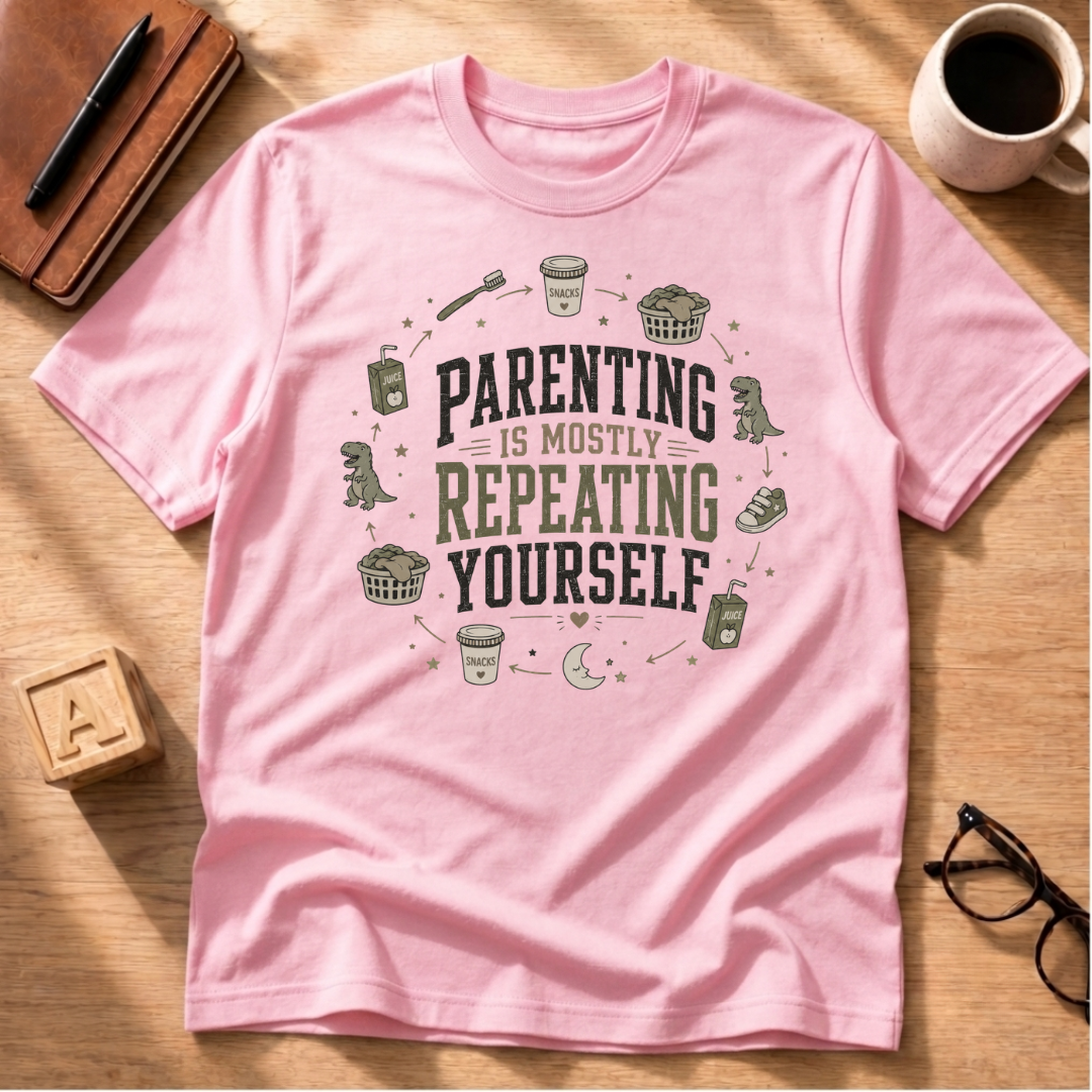 Parenting Is Mostly Repeating Yourself T-Shirt