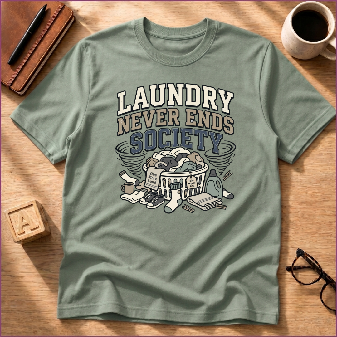 Laundry Never Ends Society T-Shirt