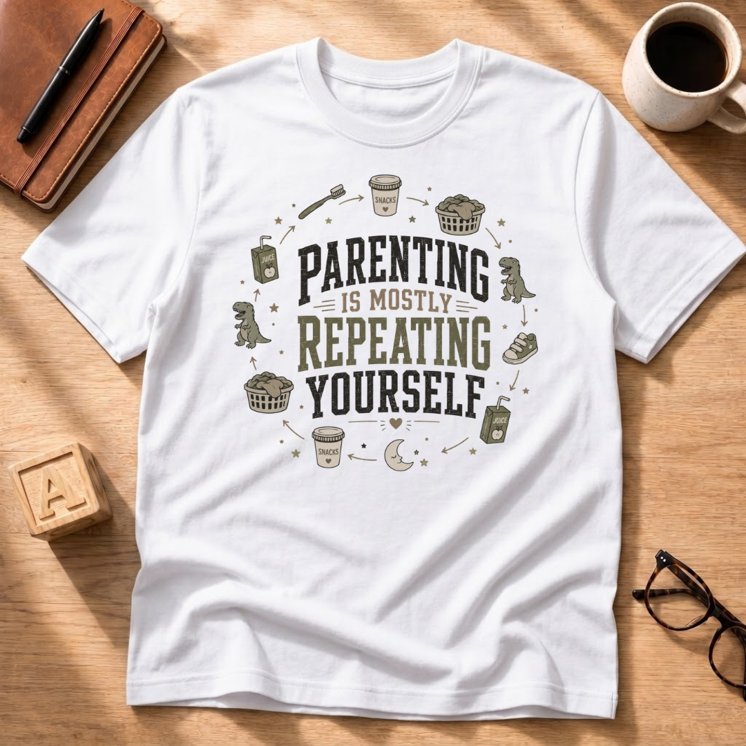 Parenting Is Mostly Repeating Yourself T-Shirt